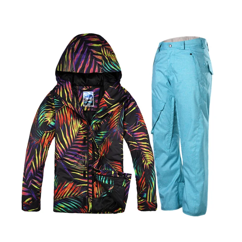 Gsou nieve camuflaje chaquetas de snowboard traje de esquí establece hombres chaqueta esqui hombre Veste ski ropa Mountain esquí