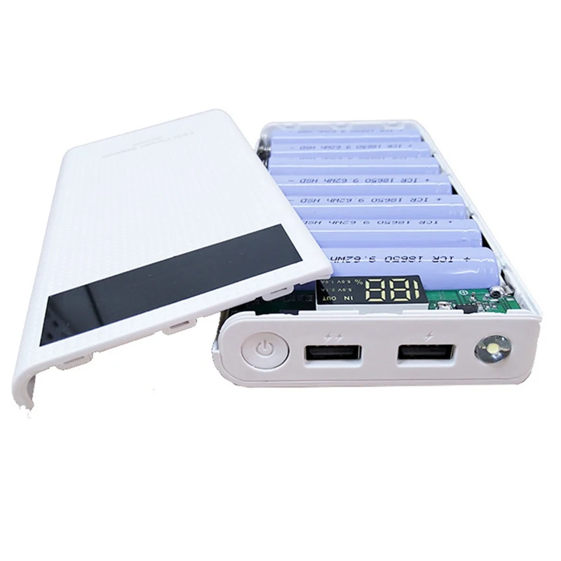 Высококачественный чехол Bakeey Q C 3 0 Type 7x18650 с аккумулятором двойной USB для внешнего