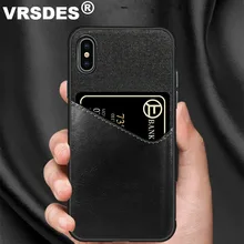 VRSDES PU Leather Hard PC Case For iPhone 7 8 Plus X 6 6S XS XR