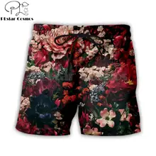 PLstar Cosmos брендовый костюм летние новые модные мужские/женские шорты с рисунком цветов 3D печатные уличные повседневные шорты HY06