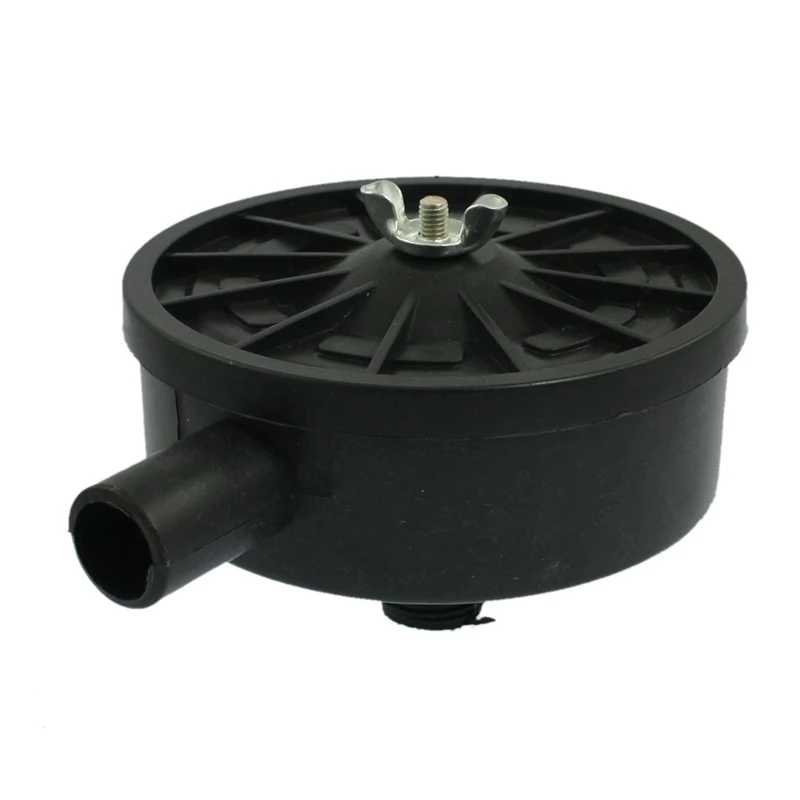 

1/2" PT Male Thread Black Plastic 10cm Dia Filter Silencer for Air Compressor