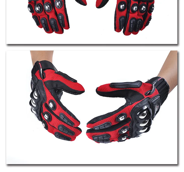 Сплав сталь Madbike Мотоциклетные Перчатки защитные Guantes Luvas Para Motor черный синий красный