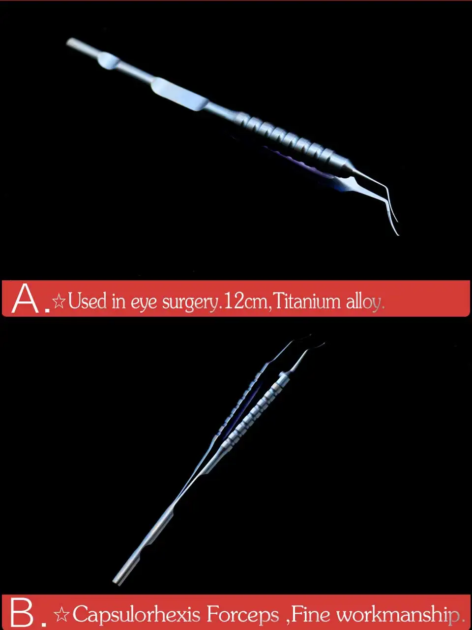Segmento de um Liga de Titânio Capsulorhexis Fórceps Instrumentos Oftálmicos Círculo 12cm Ferramentas Cirúrgicas 10 círculo 12cm liga de titânio ferramentas cirúrgicas