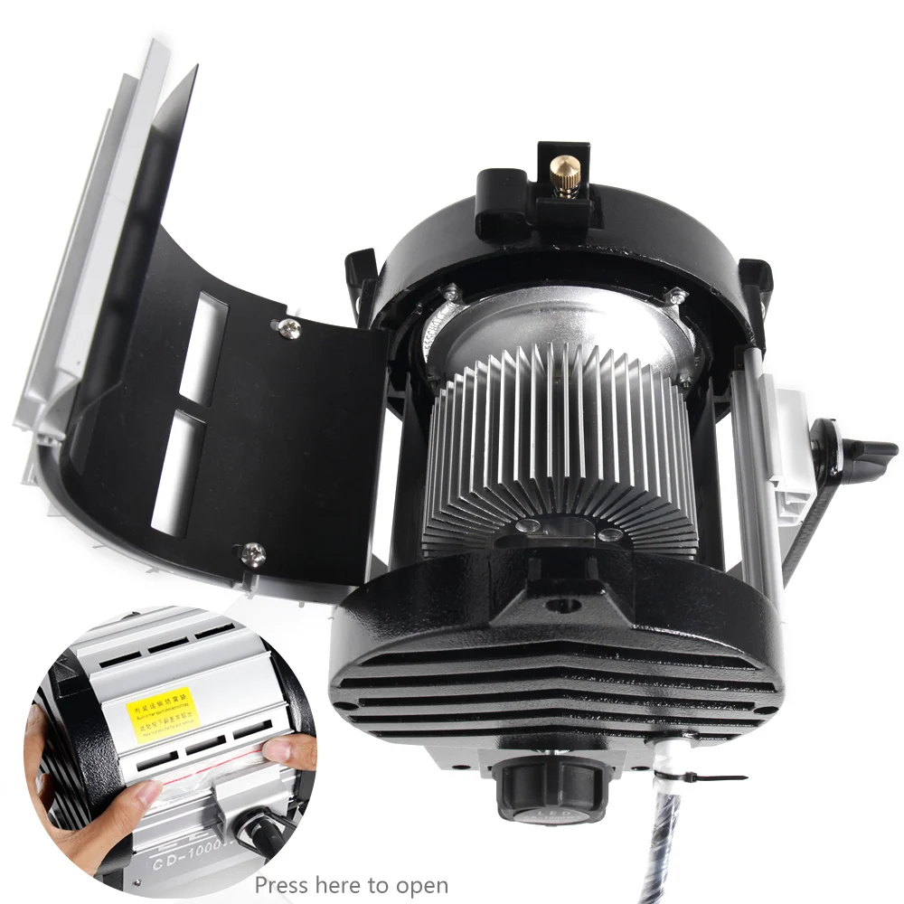  3pcs 100W LED Studio Fresnel Spotlight Dimmer 3200-5500K with Light Stand Flag Reflector Carry bag  - 32331978936