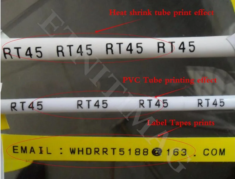 1 шт. ПВХ трубка белый ПВХ рукав для кабеля маркер ID принтер обойма печатный станок электронная надпись машина