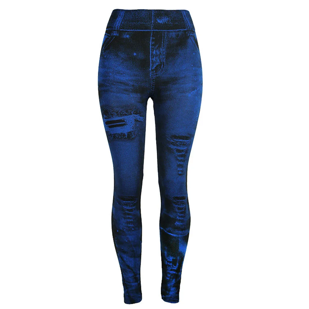 

Unique style fashion beautiful and elegant Women Jeans Bottom Pants Coloured Hip-up Super Bomb Slim Nine-minute Navy Pant W30416