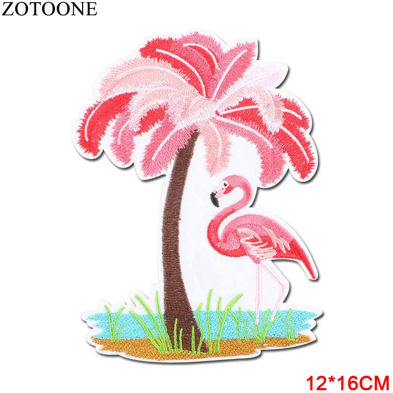 Нашивки ZOTOONE с вышивкой утюжок на одежду единорог фламинго животные цветок буквы