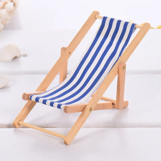 Online 2017 Mini Doll House Wooden Beach Chair And Park Bench Image