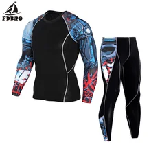 FDBRO Мужская спортивная одежда для бега, одежда для бега, мужской компрессионный спортивный костюм, Быстросохнущий тренировочный комплект для фитнеса