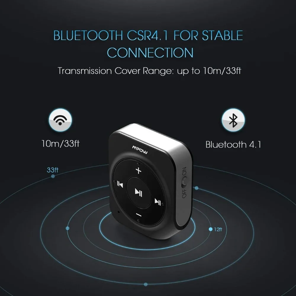 VicTsing AUX Bluetooth приемник с 2 встроенными микрофонами Bluetooth Aux адаптер с быстрой зарядкой портативные автомобильные комплекты воспроизведения музыки