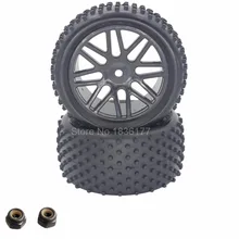 2 Unids 88 MM RC 1/10 Buggy Ruedas Neumáticos De Goma Hexagonal Trasera 12mm Ancho: 41mm Para El Control Remoto Control de Manía Del Coche