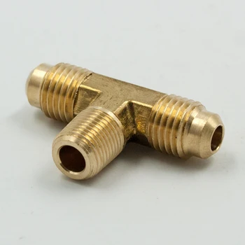 

2pcs Brass forged Tube FittingSAE 45 Degree Flare Male Branch Tee 3/8" 1/2" 5/8"SAE Male x 1/2" NPT Male Pipe Thread