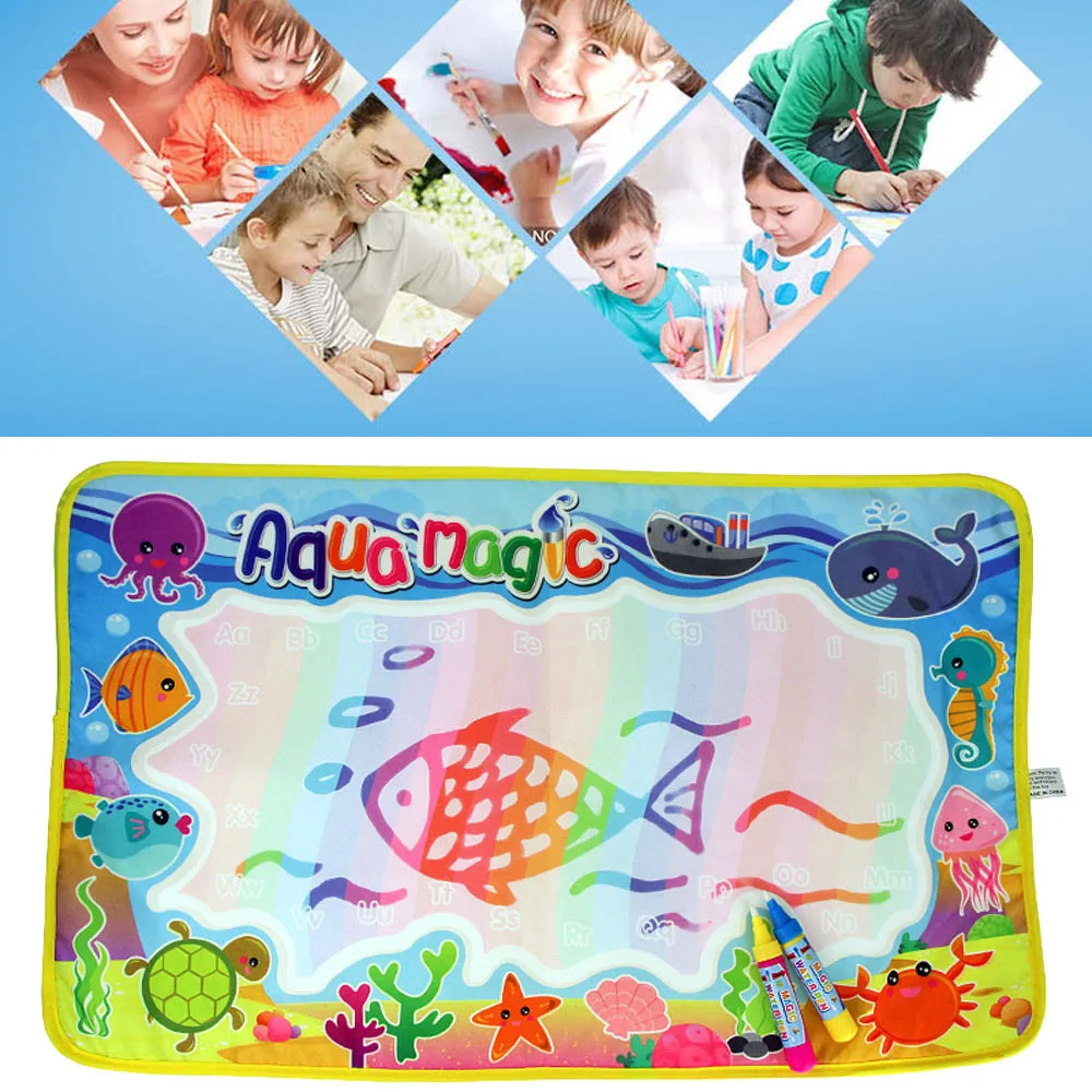

59*36cm New Developmental Toy Water Drawing Painting Writing Mat Board 1pc Magic Pen Doodle Toy Gift Drawing Toys