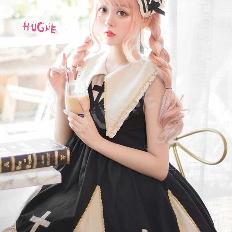 Dark-Angel-Gothic-Lolita-Dress-Pointed-Collar-Cross-Embroidered-Party-Dress(8)