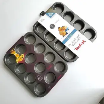 

12 cake baking tray Muffin plate Cake mold twelve-time non-stick baking tray Baking mould