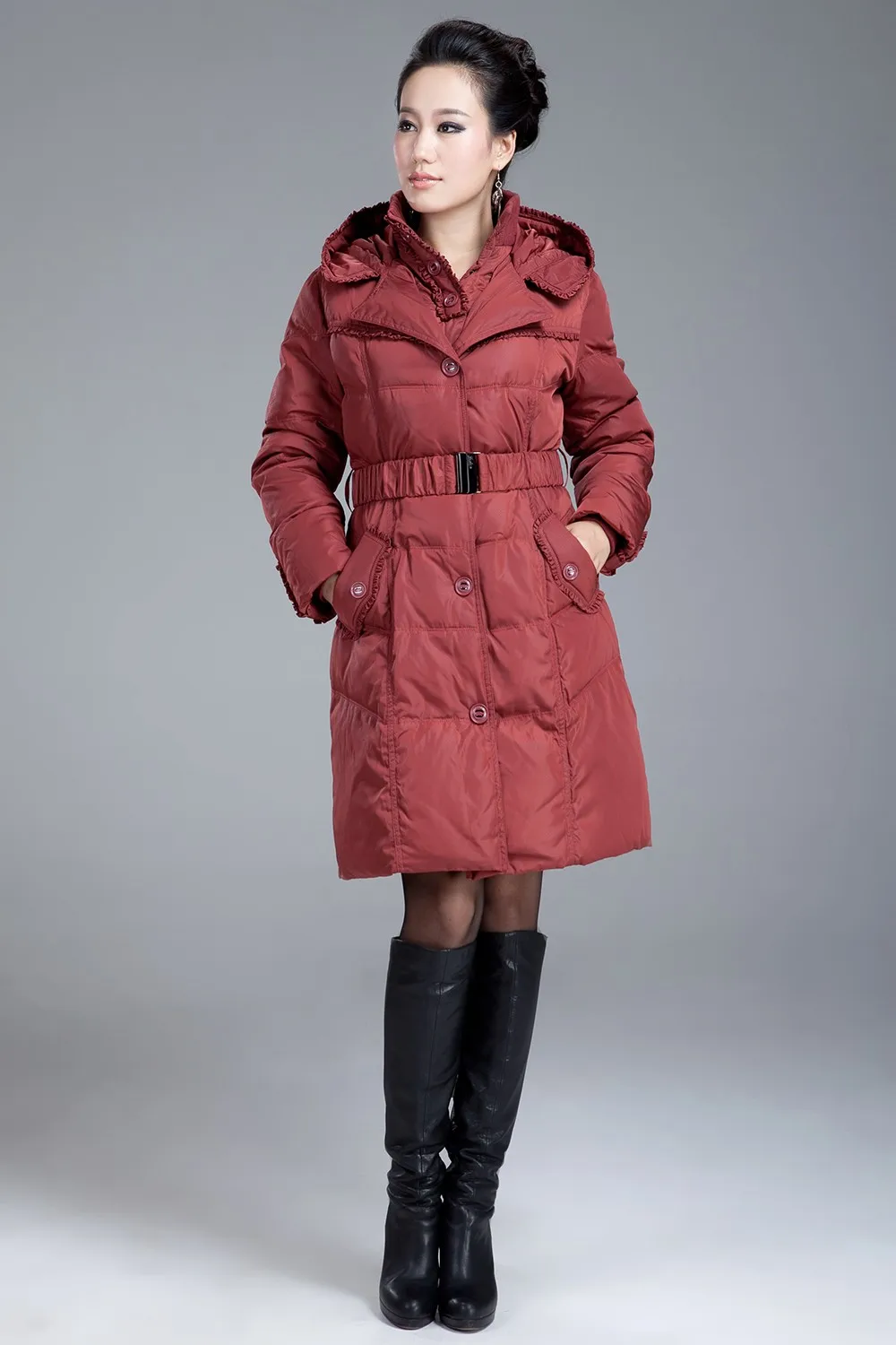 Зимняя куртка женская парка толстый теплый белый утиный пух куртки для женщин тонкий капюшон длинные пальто женщина плюс размер 4XL HJ465