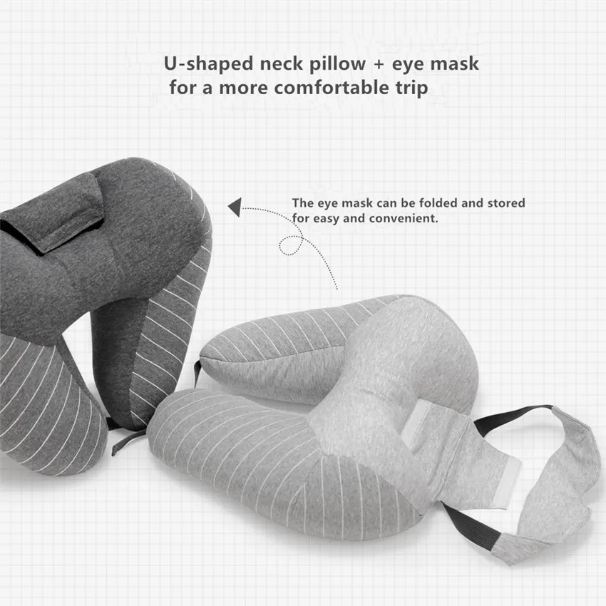 Новая модная u-образная Автомобильная подушка для шеи+ маска для глаз, клетчатая поясная подушка для путешествий, подушка для самолета, автомобиля, офиса, сна, домашняя подушка для шеи