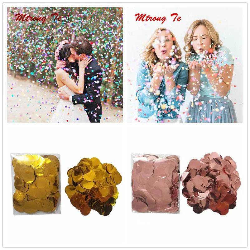 

2.5cm 10g/bag Mixed Colors Metallic Rose Gold Mini Round Confetti Dots Filling Balloons Baby Shower Wedding Birthday Decorations