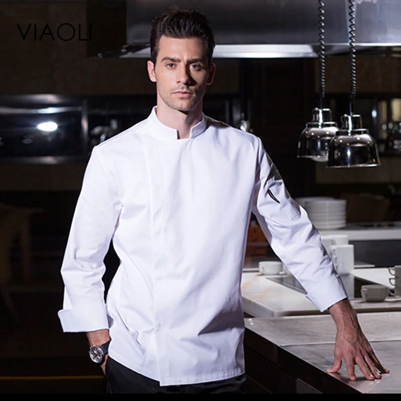 Meilleur Chef manches longues respirant été porter des vêtements de travail hommes salopette hôtel cuisine Chef noir uniforme envoyer tablier chef vestes