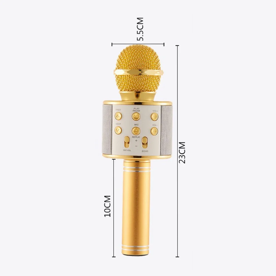 WS 858 wireless microphone professional condenser karaoke mic bluetooth stand radio mikrofon studio recording studio WS85