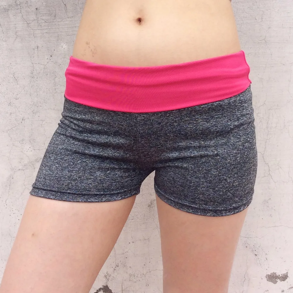 2019 Women's sexy yoga shorts low waist dual-use yoga shorts gym fitness quick-drying stretch sports three-pants for ladies 40J1 (12)
