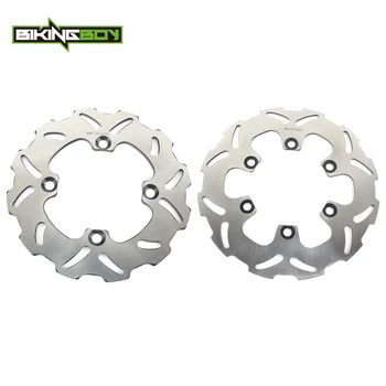 

BIKINGBOY Front Rear Brake Discs Disks Rotors For Kawasaki KX 85 2000-2020 KX85 Big Wheel 2001-2020 KX 100 2005-2017