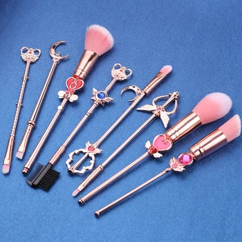 

8pcs Classic Anime Sailor Moon Makeup Outfit/Makeup Brush Woman Girl Gift Foundation Eyeshadow Eyebrow Shader Brush Tool Hot