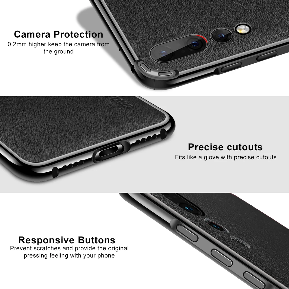 PORTEFEUILLE cute metal Soft Napa genuine lether Case For Huawei P20 Pro tide may mobile aluminum bumper parts shockproof cover (4)