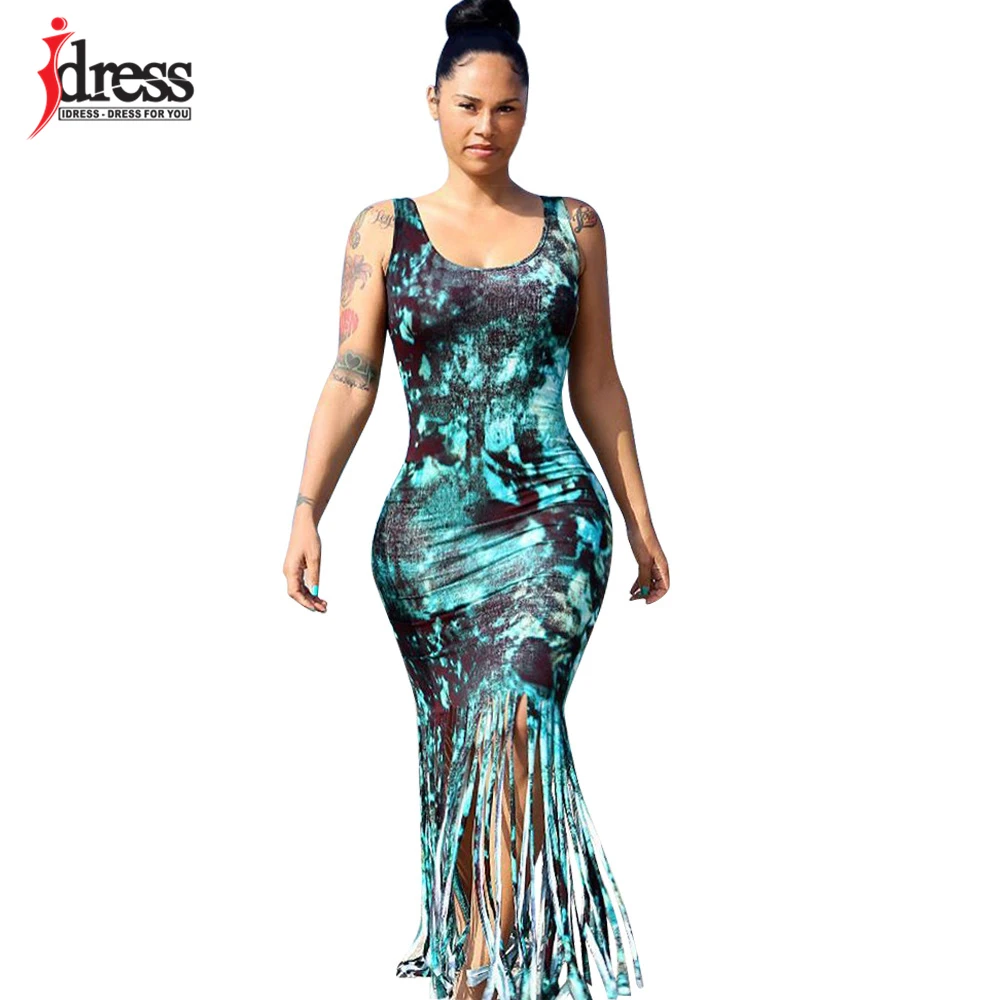 

IDress Big Size Sexy Maxi Long Summer Dress Women Clothing 2017 Blue/ Pink/ Red/ Multi Boho Beach Tunic Sundress Vestidos