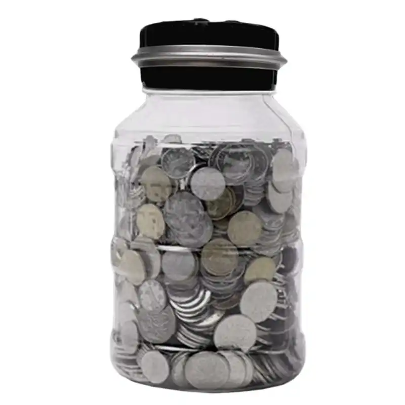 Digital Piggy Banks for Adults Kids,Transparent Coin Bank,Automatic Counting Money Bank with LCD,2.5L Large Coin Counter Christmas//Birthday Gift Black