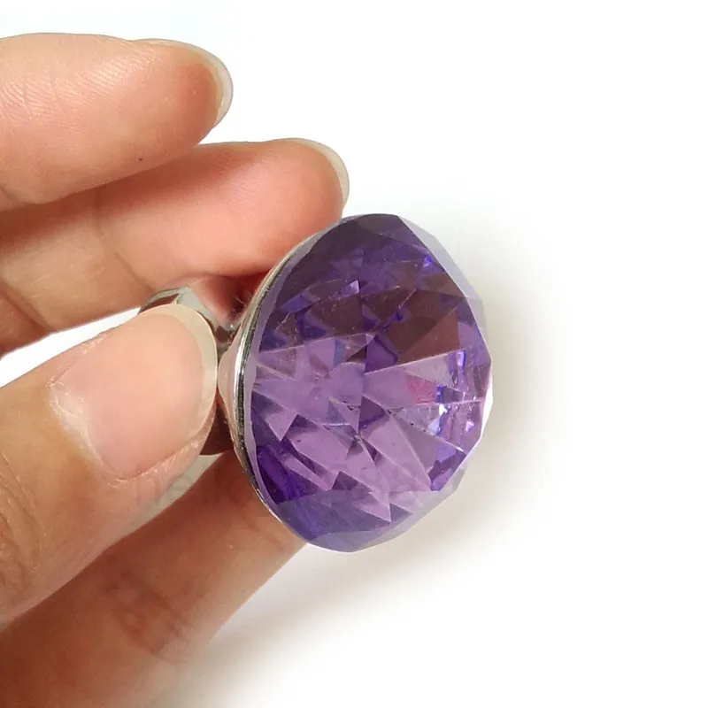 5 قطع الأرجواني 30 ملليمتر مجلس الوزراء المقابض الكريستال مقبض درج خزانة المقابض خزانة مضمد مقبض مقابض H1293