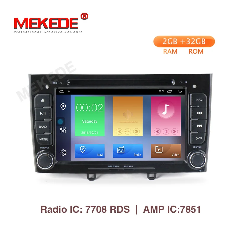 

MEKEDE 2Din Android 9.1 car Multimedia Car DVD GPS Navigation for Peugeot 408/308/308SW Autoradio Stereo headunit Black/Gray
