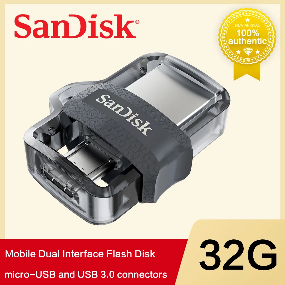 SanDisk OTG USB Flash Drive 32GB 16GB USB 3.0 Dual Mini Pen Drives