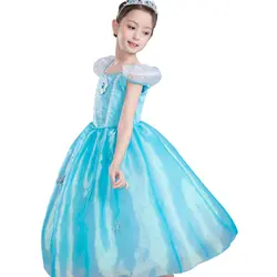 2018 летнее платье Эльзы и Анны, платье для девочек, vestidos, детские платья принцессы Эльзы, одежда для выступлений, Vestido infantil