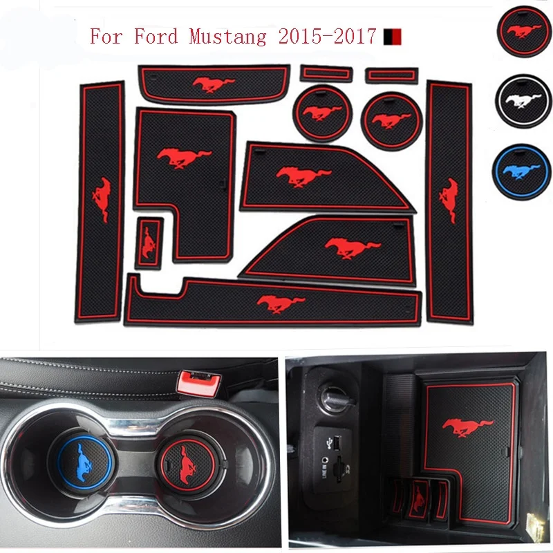 Аксессуары для Ford Mustang 2015 2017 3D резиновый автомобильный коврик Противоскользящий