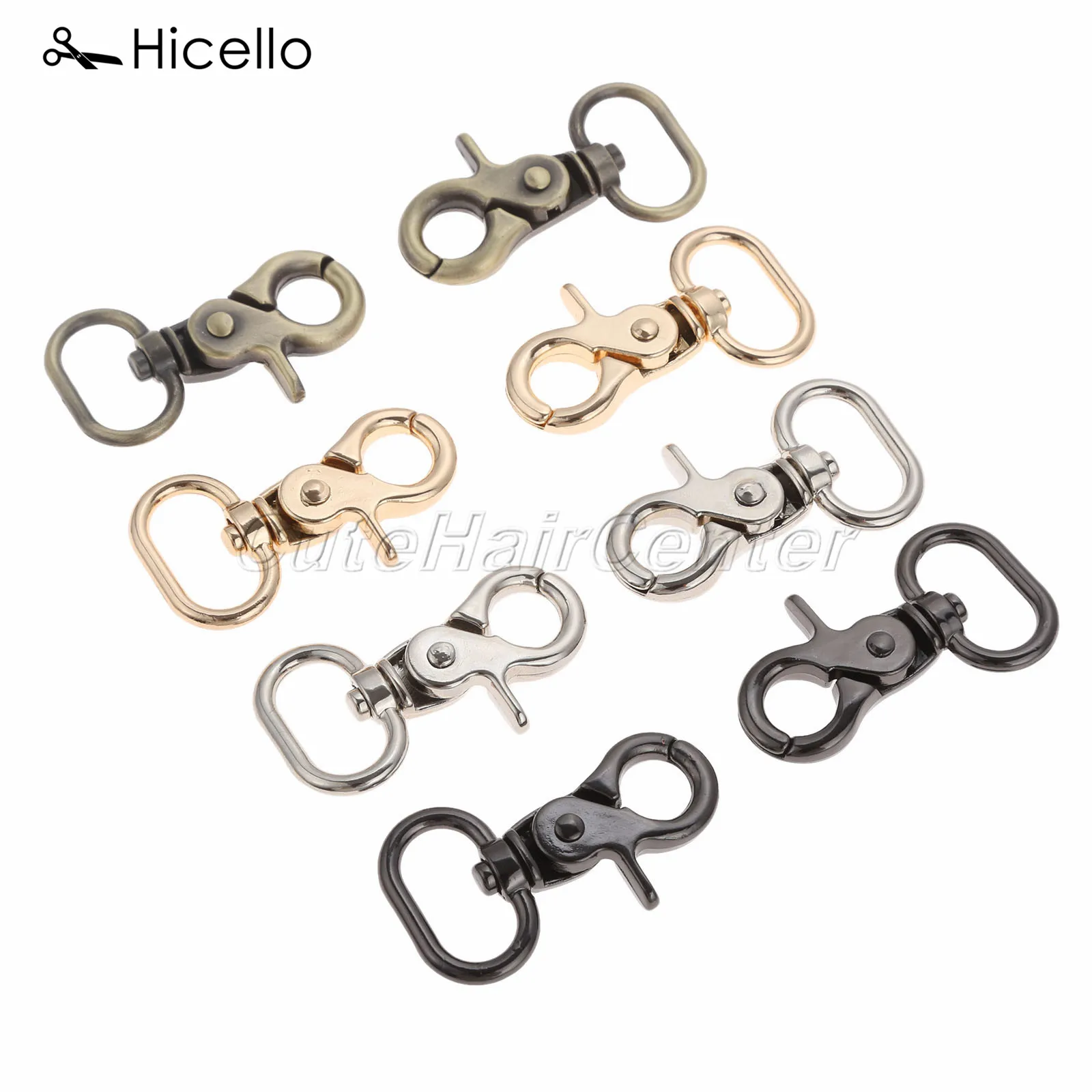 

5pcs Metal Buckle Hook Strap Bag Clasp Lobster Dog Chain Trigger Clip Handbag Leather DIY Alloy Gold Silver Black Bronze Hicello