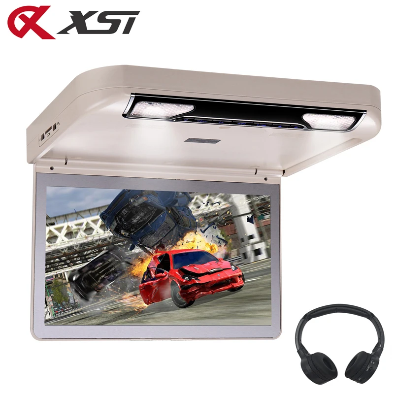 

XST 13.3 Inch Car Ceiling Roof Mount Monitor MP5 DVD Player Flip Down HD 1080P Video HD Digital TFT Screen USB/SD/HDMI/MP5/IR/FM