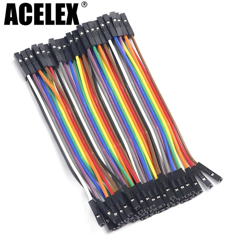 40 шт Dupont 10 см женский (F-F) Перемычка провода ленточный кабель для Arduino | Электроника