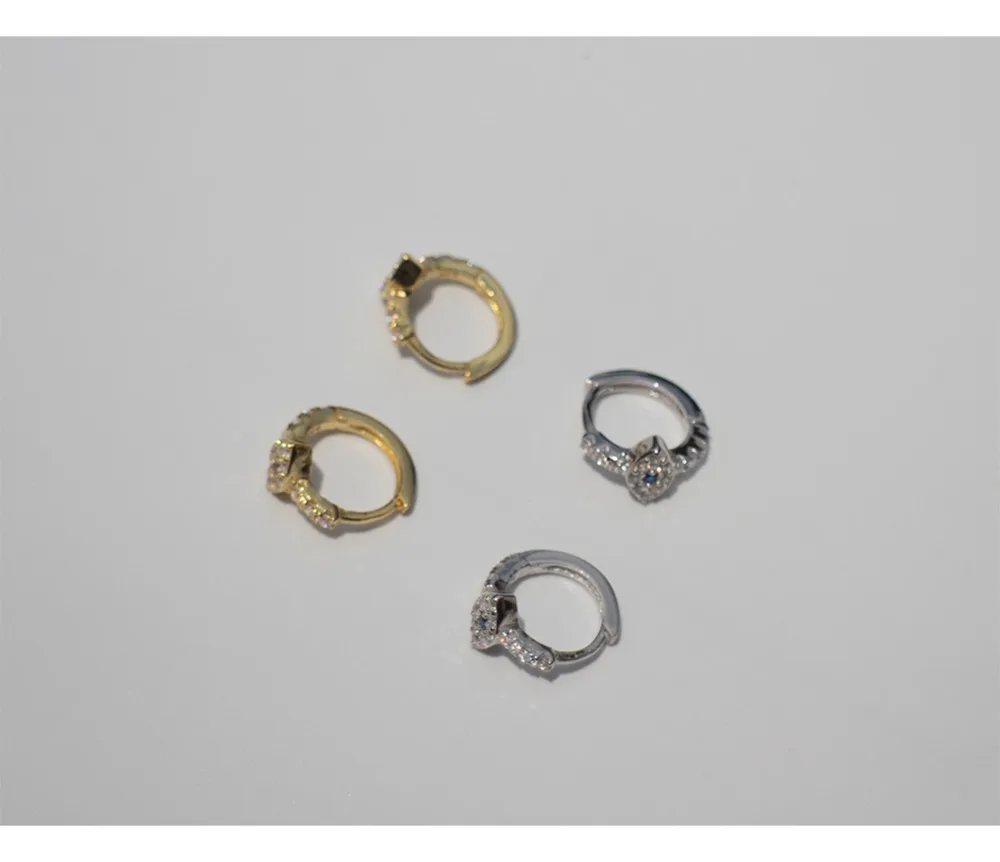 Серьги из стерлингового серебра 925 пробы, модные, демон, глаза, индивидуальность, серьги, кость, Ушная Пряжка, милый тренд, дикие женские серебряные серьги, ювелирные изделия