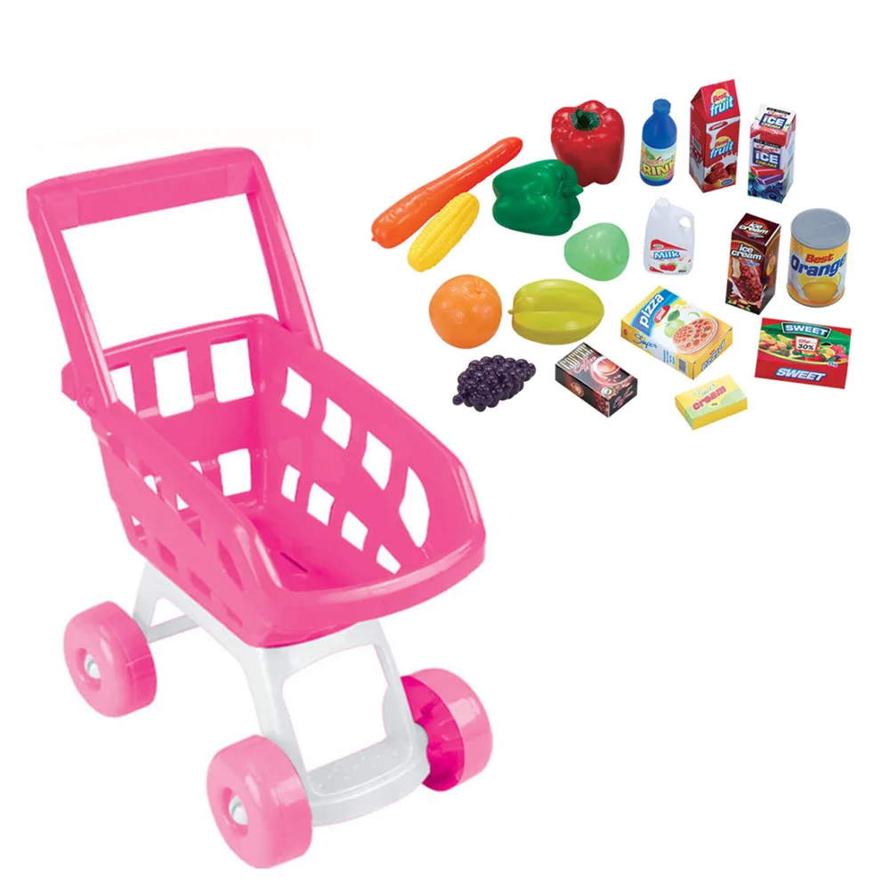 Детский игрушечный домик для покупок, большой детский супермаркет, тележка с фруктами, лучший подарок для мальчиков и девочек