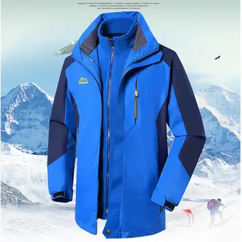 

Winter outdoor men & women windproof climbing 2 in 1 jackets waterproof breathable Thermal Camping Hiking 2-piece Windbreaker