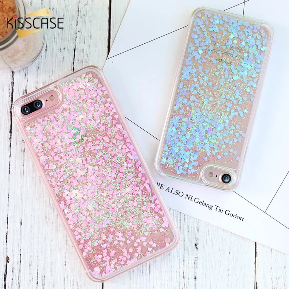 Kisscase Чехол для мобильного телефона Bling Quicksand iPhone 6 6S Plus 5S Обложка блендера ПК SE 5 4S