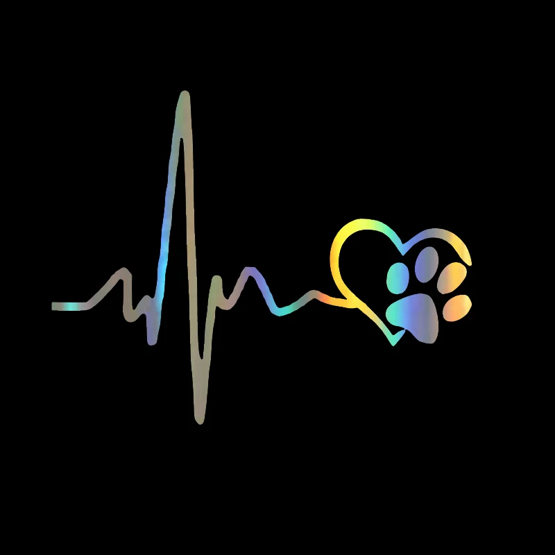 Креативные виниловые наклейки для автомобиля Heartbeat Love Dog 13 см * 10 3 на автомобиль Ford