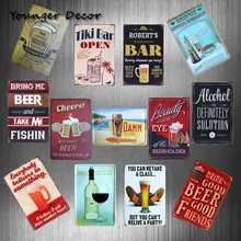 Напиток хорошее пиво с хорошими друзьями металлические оловянные знаки Тики Бар открытое винтажное украшение Паб Бар Клуб домашняя комната стены искусства таблички YA062