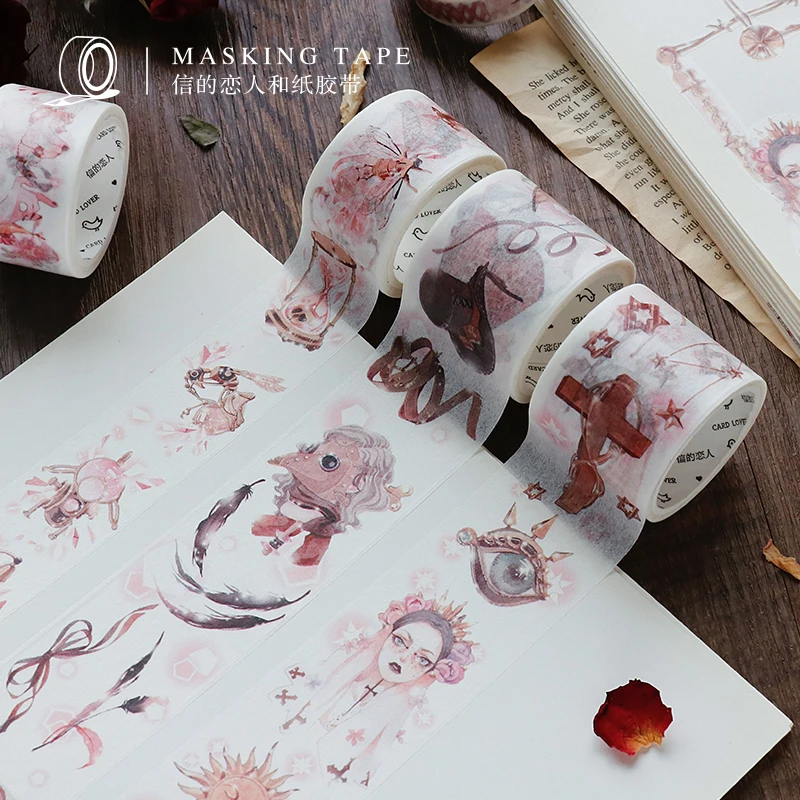

Punk 1Pcs \ DIY cute creative fun retro personality decorative tape diary calendar scrapbook student stationery office supplies