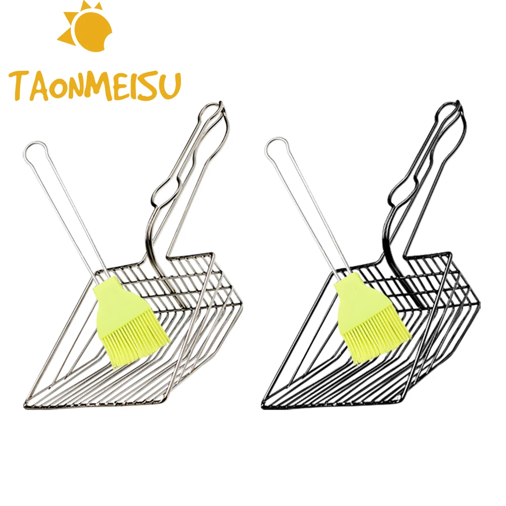 Multi functional Stainless Steel Non slip Handle Cat Litter Scoop Cat