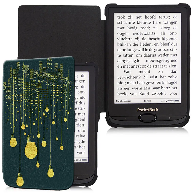 

Aroita Painted TPU Soft Case for Pocketbook 616/627/632 Touch LUX4 and Basic LUX 2 E-book with Auto Sleep/Wake Delicate Cover