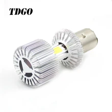 TDGO Led Motocicleta Farol Lâmpadas COB Led 12 v 1000LM H/L Lâmpada de Scooter Moto ATV Acessórios Luzes de Nevoeiro 6000 k Xenon Branco