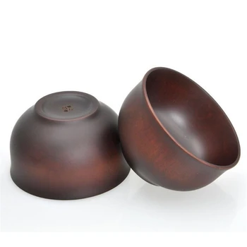 

12.5*7.5CM Japanese Style Wood Bowl Noodle Bowl Chestnut Wood Food Containers Bowls Safe Soup bowl Nice Tableware Free Ship
