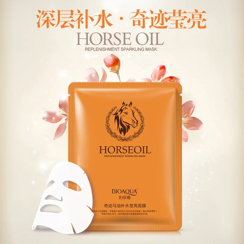 Horse oil miracle replenishment Mask Whitening Oil Control Acne Indian